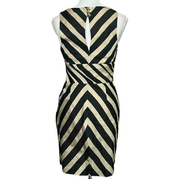 NWT Anthropologie LeifsDottir Macaw Sexy Crossover Mini Dress Black Tan10 - Picture 7 of 12